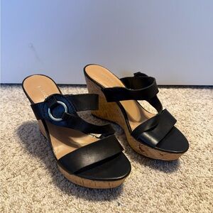Franco Sarto Black Wedges